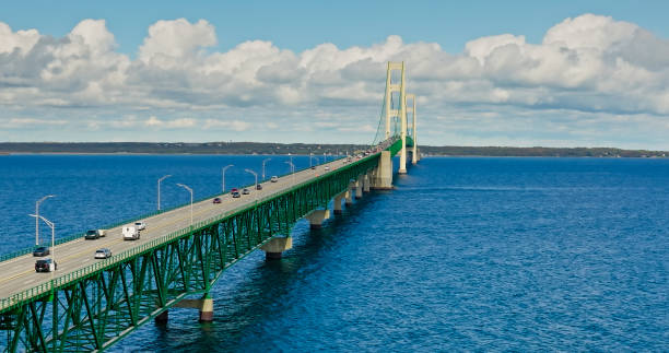 Concrete and steel suspension bridge