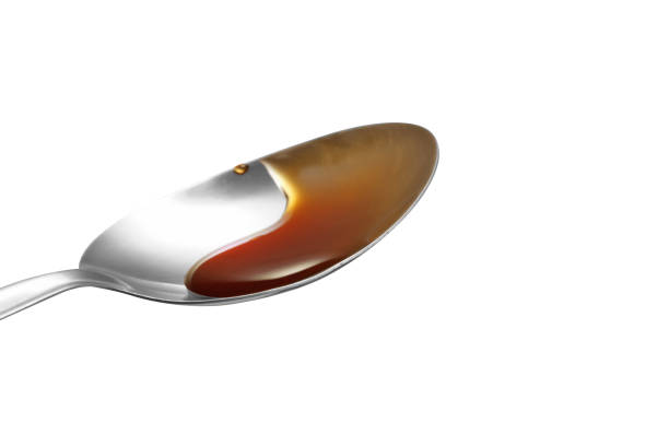 istock Chinese oyster sauce in spoon on white background 1808878981