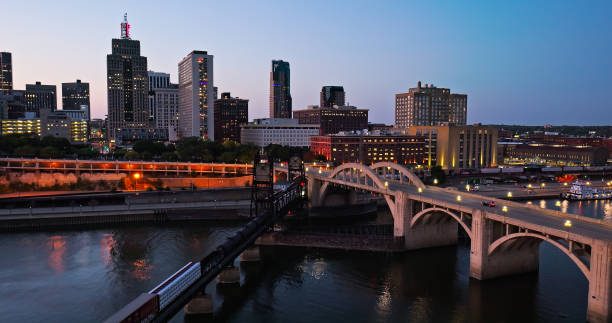 istock Downtown St. Paul, Minnesota Behind Robert Street Bridge at Twilight 1808883000