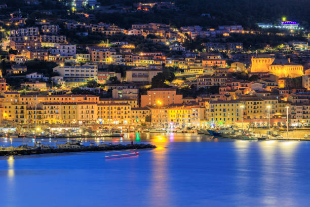 istock Porto Santo Stefano by night 1808883287