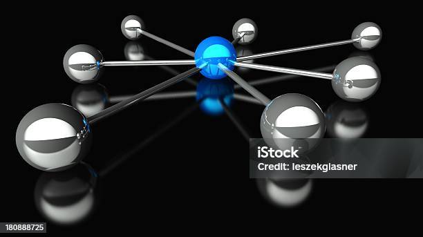 Abstracto Concepto De Red Y Comunicación 3d Foto de stock y más banco de imágenes de Azul - Azul, Comunicación, Comunicación global