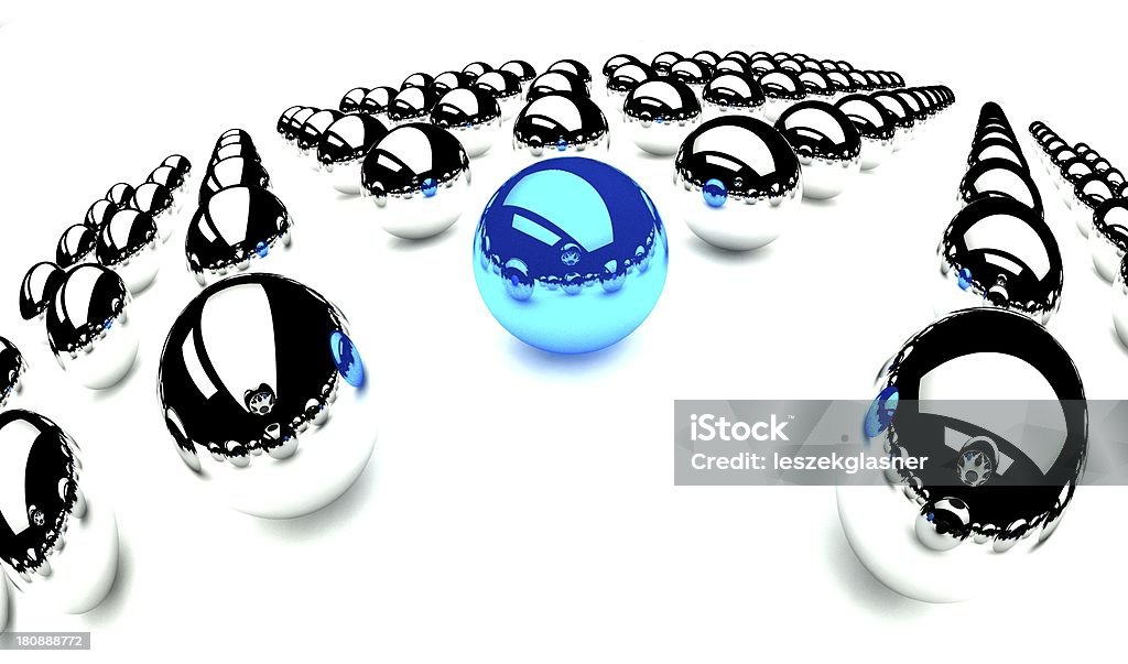 개성 기호까지, 파란색 공 사이에 수 있는 기타 도표 - 로열티 프리 3차원 형태 스톡 사진