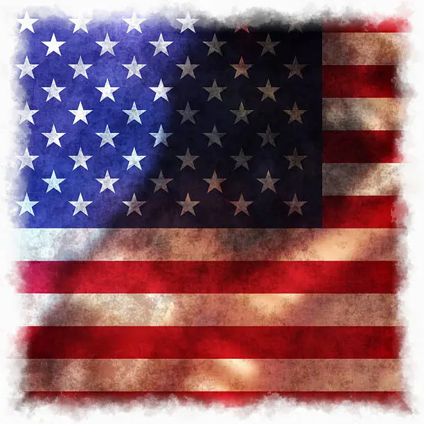 Grunge background, image of USA.flag illustration texture.
