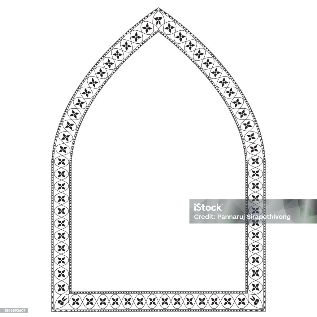 Arch Rectangle Vector Threepointed Arch Rectangular Frame Architectural Window Door Ornate ...