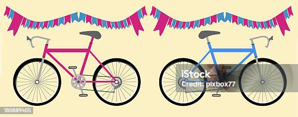Cute Bicycle Illustration Stock Photo - Download Image Now - Art, Art And Craft, Athlete