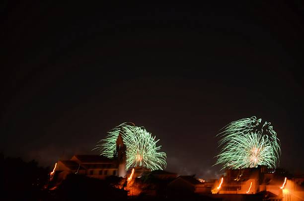 istock Fireworks over the city 180889572