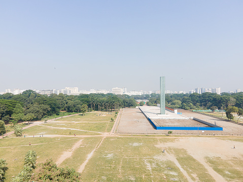 Dhaka, Bangladesh – November 11, 2023: Swadhinata Stambha, Suhrawardy Udyan landmark of Dhaka City Bangladesh.