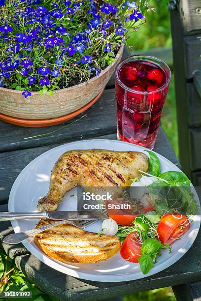 Recentemente Servidos Jantar De Churrasco No Jardim - Fotografias de stock e mais imagens de Alimentação Saudável