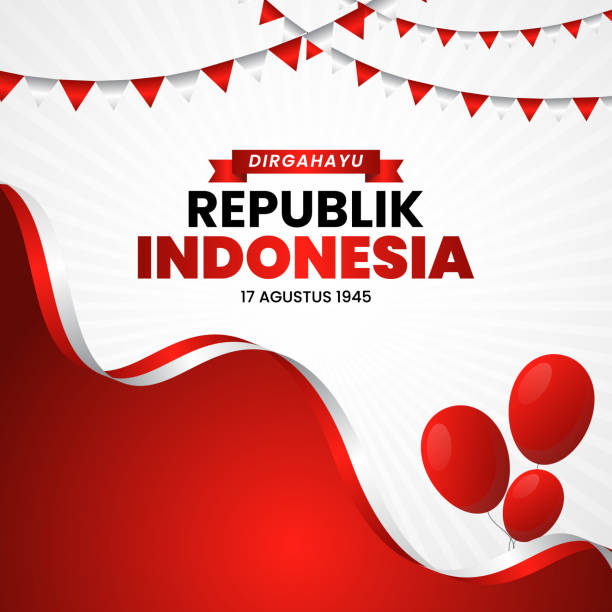 17 august happy indonesia independence day greeting card 17 august happy indonesia independence day greeting card garuda pancasila stock illustrations