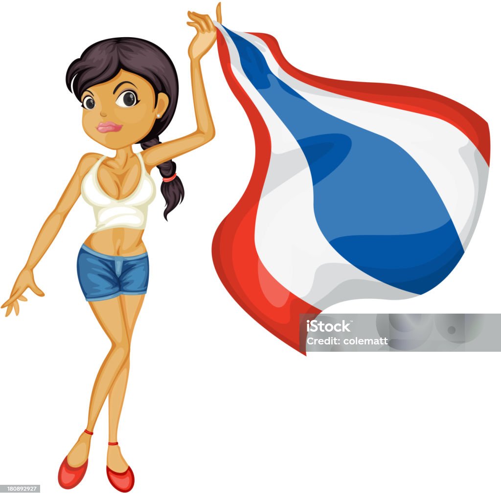 Tailandia chica - arte vectorial de Adulto libre de derechos