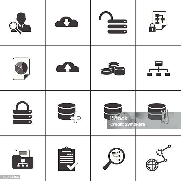 Base De Dados De Análise E Desenvolvimento Web Ícone - Arte vetorial de stock e mais imagens de Analisar