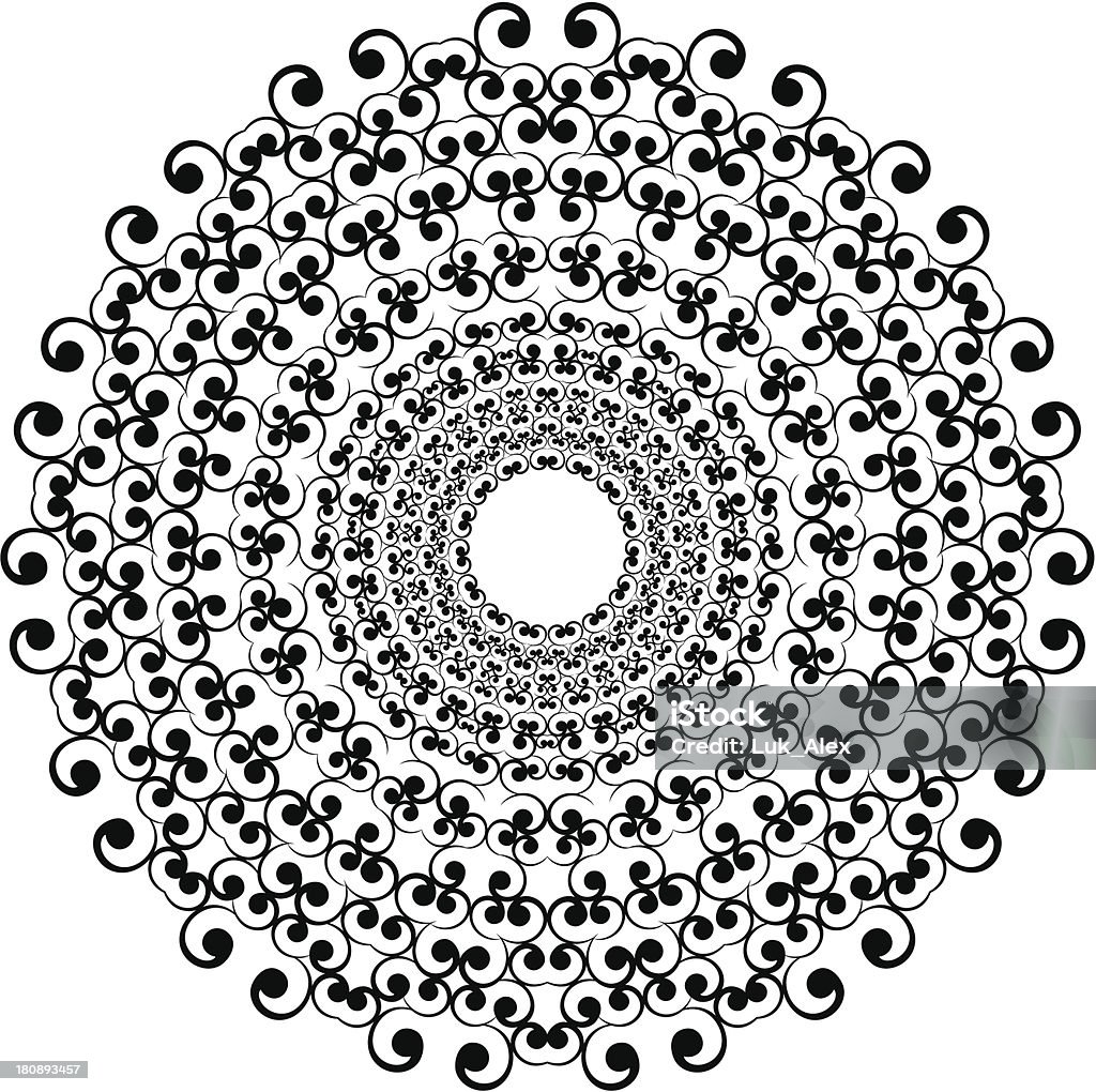 Círculo adorno floral - arte vectorial de Abstracto libre de derechos