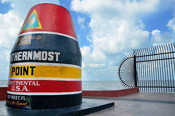 Southernmost Point, Key West, Florida stock photo