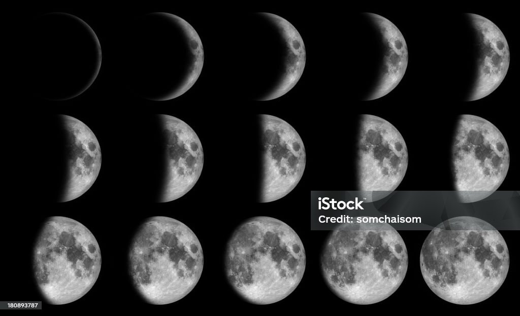 Fasi di luna - Foto stock royalty-free di Luna