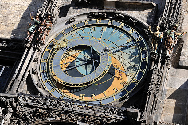 detail Prague Astronomical Clock stock photo