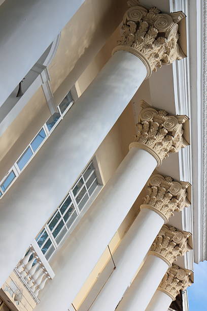 istock upper part of the building pillars 180896388