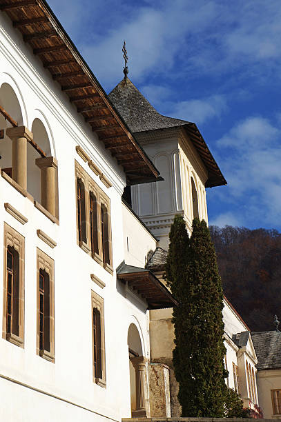 Polovragi monastery in Romania stock photo