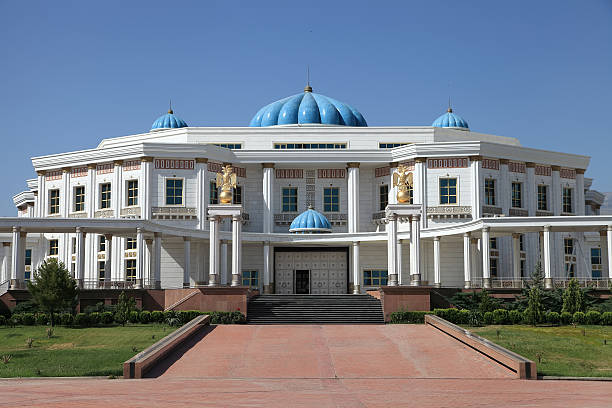 istock Palace with columns and blue domes. Ashkhabad. Turkmenistan. 180897228