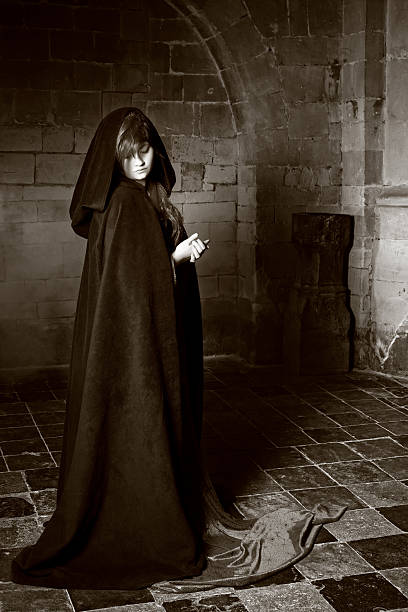 istock Vampire woman in black and white 180898567