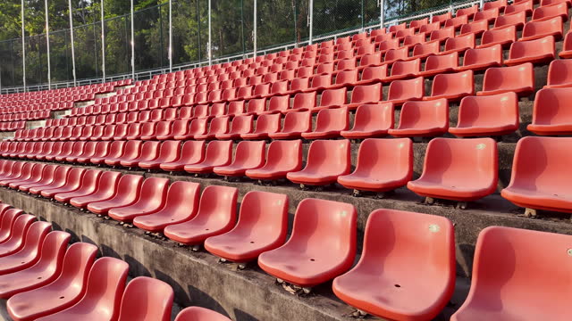 Seats in the stadium