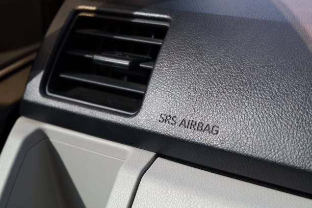 istock SRS Airbag Logo on Dashboard of Car 1808989426