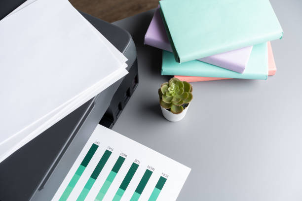 istock Close up of modern printer in the office 1808992565