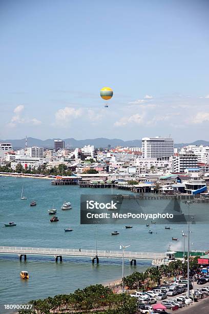 Alta Vista Da Cidade De Pattaya Ver É Balão - Fotografias de stock e mais imagens de Ao Ar Livre - Ao Ar Livre, Balão - Enfeite, Balão de ar quente