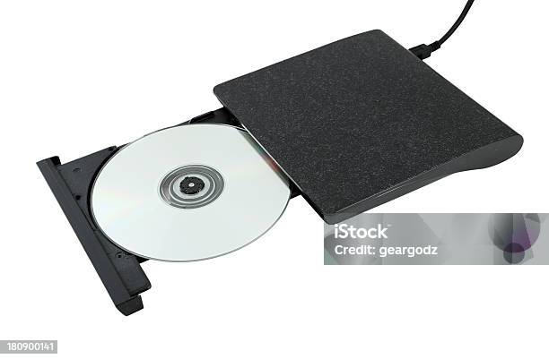 Photo libre de droit de Lecteur Cddvd Externe En Voiture Sur Fond Blanc banque d'images et plus d'images libres de droit de Accessoire - Accessoire, Blu-ray Disc, Brûler