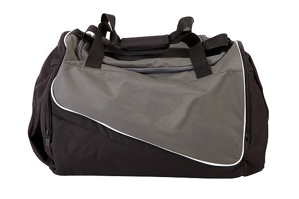 saco de desporto isolado a branco - gym bag imagens e fotografias de stock