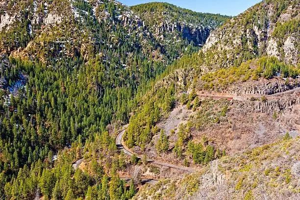 View from the overlook of the Oak Creek Canyon south of Flagstaff, Arizona