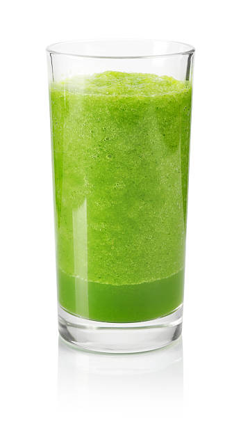Vegetable smoothie made of spinach and cucumber