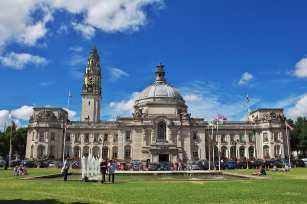 l’hôtel de ville de cardiff, pays de galles - encinitas photography editorial color image photos et images de collection