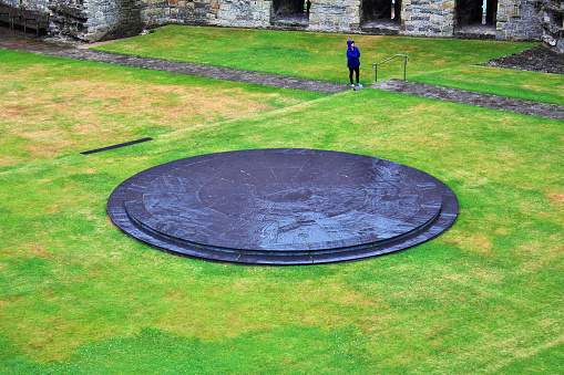 Carnarfon, UK - 31 Jul 2013: Ancient Carnarfon castle in UK