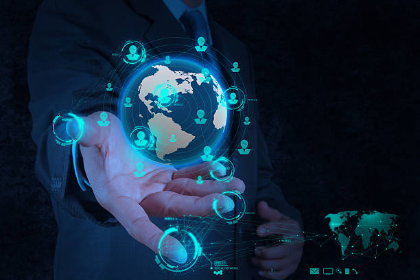istock businessman hand working with new modern computer show the earth 180903136