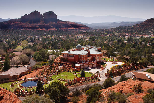 istock Sedona mansion and city landscape 180903202