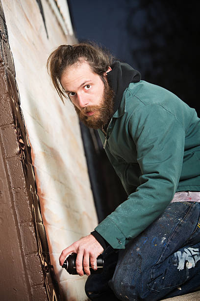 istock Aerosol Artist Next to Wall 180903342