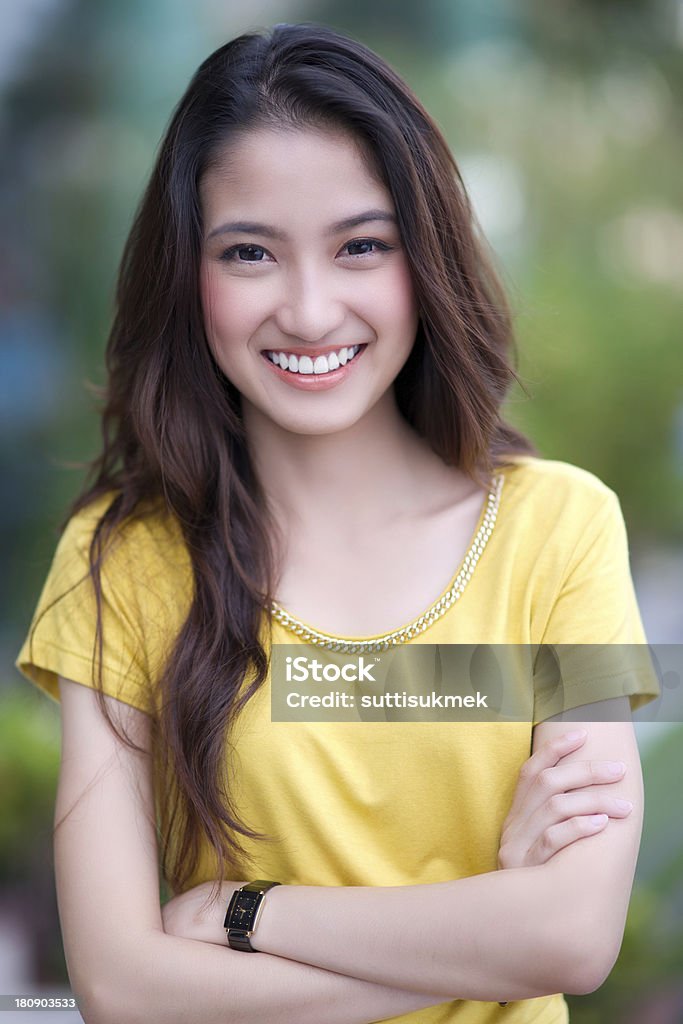 Beautiful asian woman A beautiful woman is smiling Malaysia Stock Photo