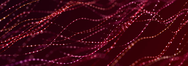 istock Sci-fi background. Digital landscape with dots and lines. Cyberspace grid. Background concept for your design. 3d 1809046060