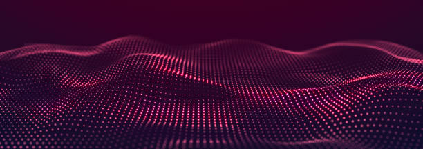 istock Digital landscape with dots and lines. Cyberspace grid. Background concept for your design. 3d 1809046584