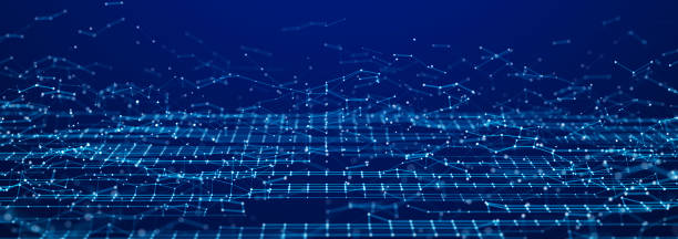 istock Sci-fi background. Digital wave with many particles. Template for festive presentation. 3d rendering 1809048650