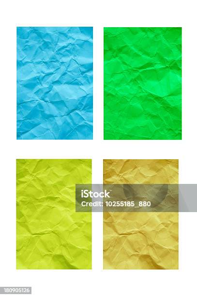 Reutilização De Papel Colorido - Fotografias de stock e mais imagens de Colorido - Colorido, Cores, Dobrado