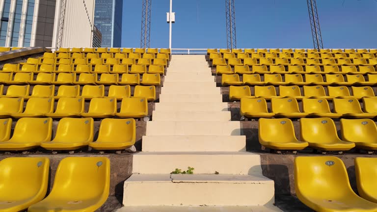 Seats in the stadium