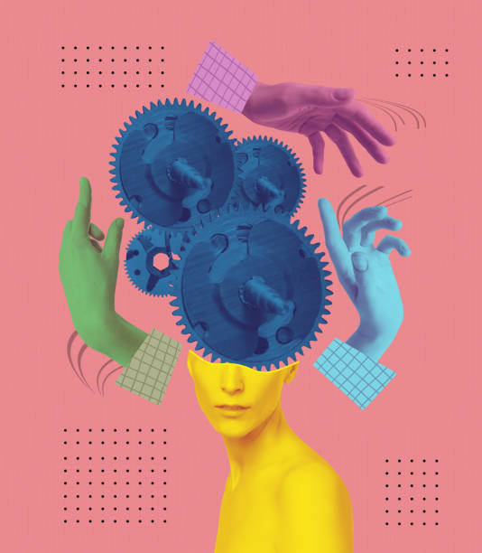 istock Contemporary art collage, design. Abstract hand near human head, working with mental issues. Psychiatrist. Concept of medical assistance, treatment, mental treatment 1809077577