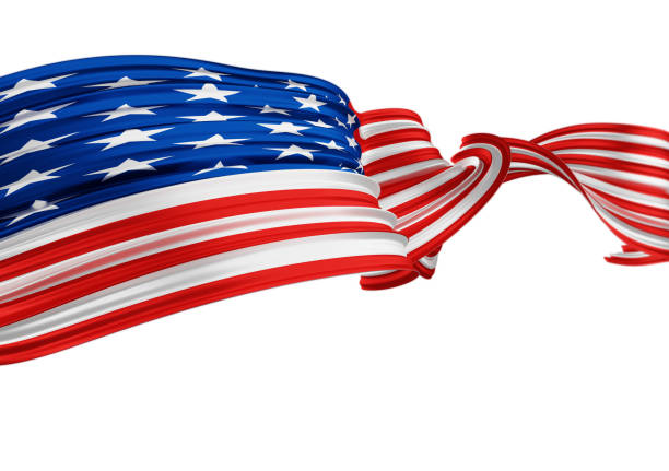 istock USA or American flag isolated on white background 3D render 1809078121