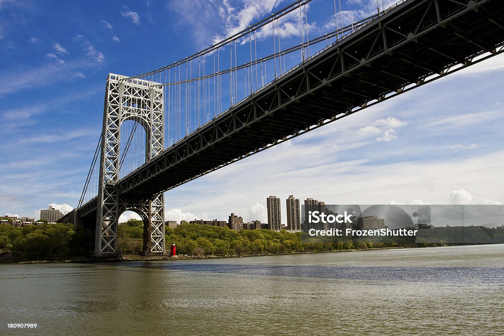 George Washington Bridge de Nueva Jersey, y la ciudad de Nueva York - Foto de stock de 42nd Street - Manhattan libre de derechos