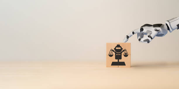 istock AI ethics or AI Law concept. Developing AI codes of ethics. Compliance, regulation, standard , business policy and responsibility for guarding against unintended bias in machine learning algorithms. 1809087750