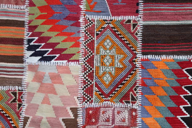 istock Traditional colorful Turkish carpet and kilim patterns 1809092009