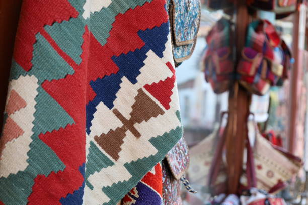 istock Traditional colorful Turkish carpet and kilim patterns 1809092525