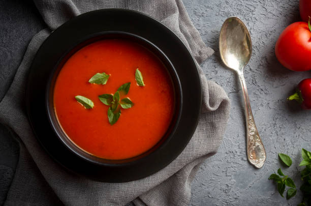 istock Delicious looking tomato soup. Turkish name; Domates corbasi 1809107857