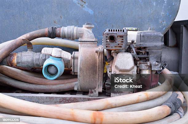 Old Pump Water And Hose Stock Photo - Download Image Now - Armored Tank, Cold Drink, Drinking Water